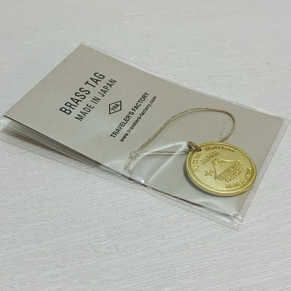 Traveler's Factory JAPAN Mt Fuji Notebook Brass Tag Charm NEW